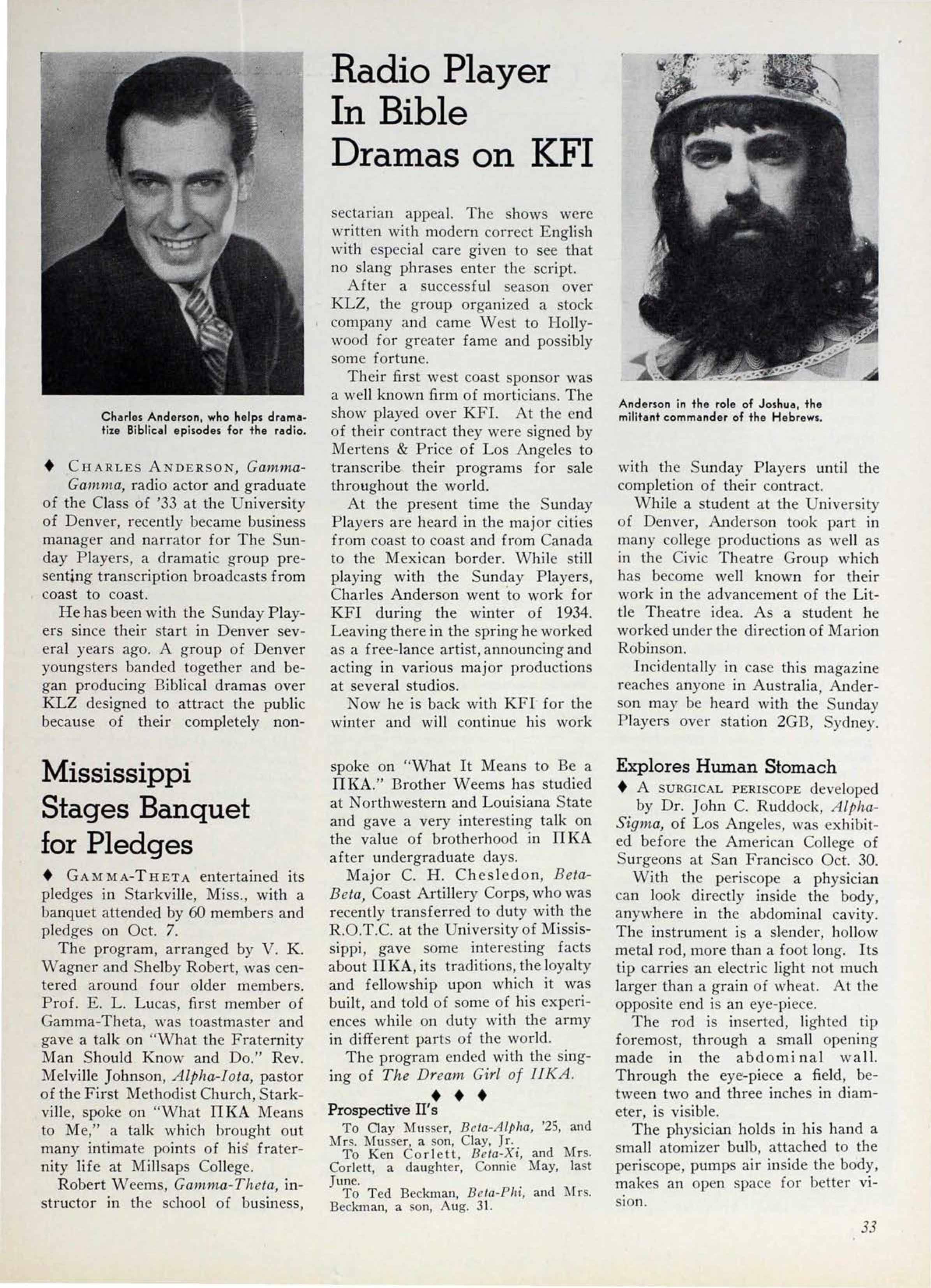 Radio Player in Bible Dramas on KFI